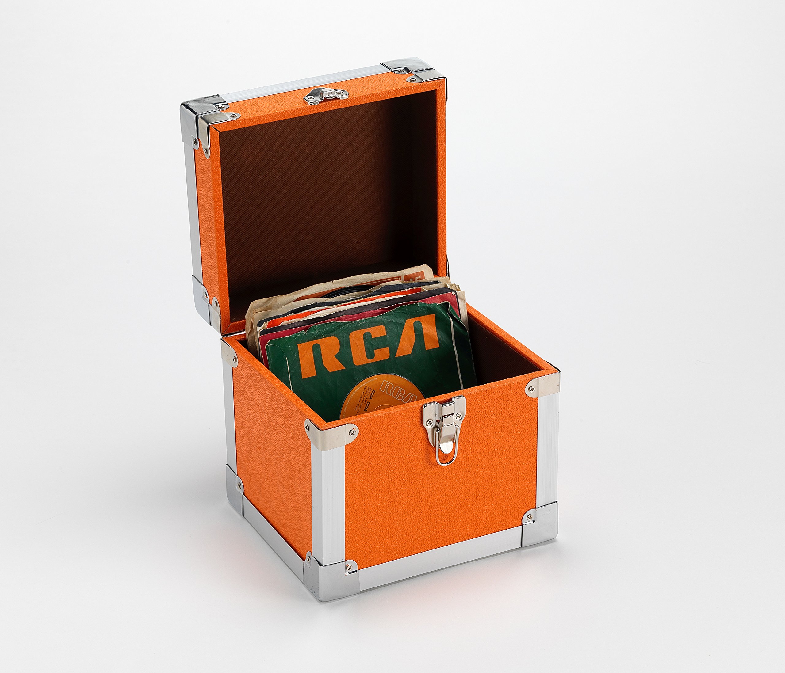 ORANGE - 7 Inch 50 Record Storge Carry Case: Amazon.de